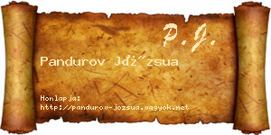 Pandurov Józsua névjegykártya
